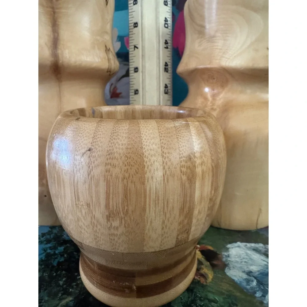 Canyon Country Wood Products Hand Turned Candle Holder Set 3 Piece Rustic Decor‎